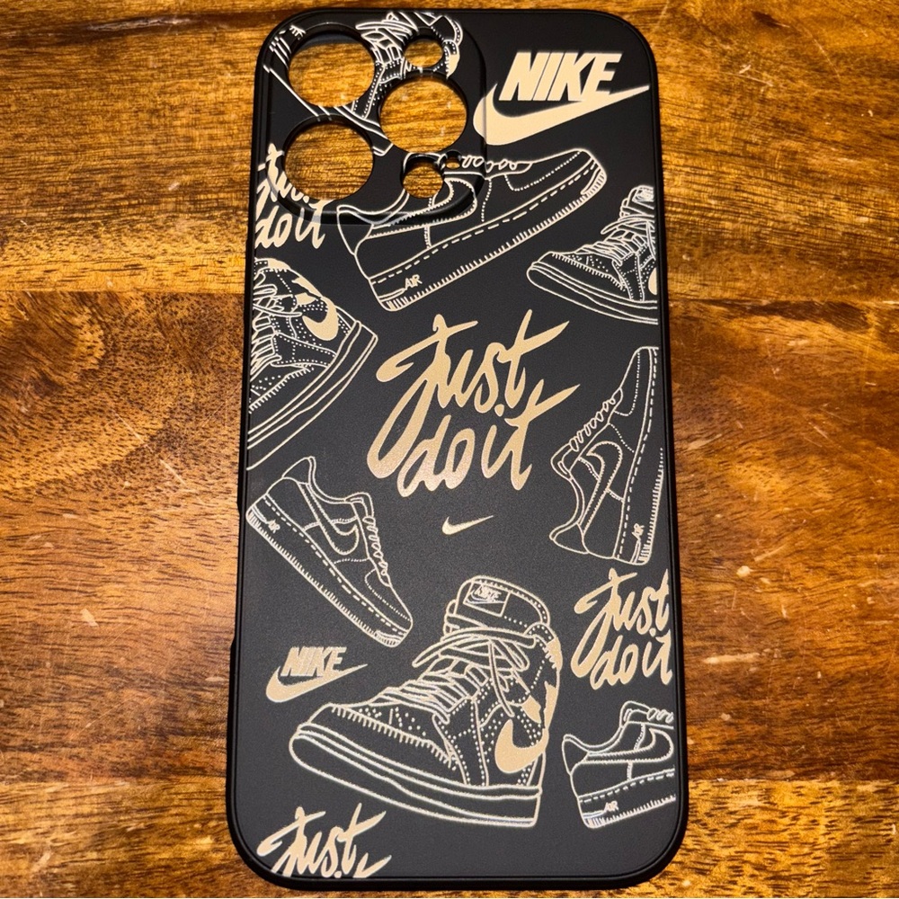 Black and White iPhone Case with Artistic Design
